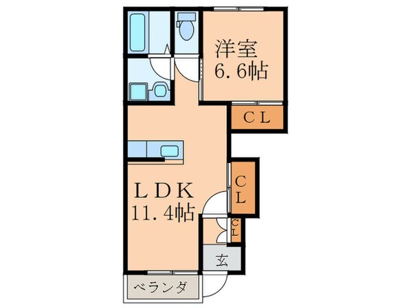 メルヴェ－ルの物件間取画像